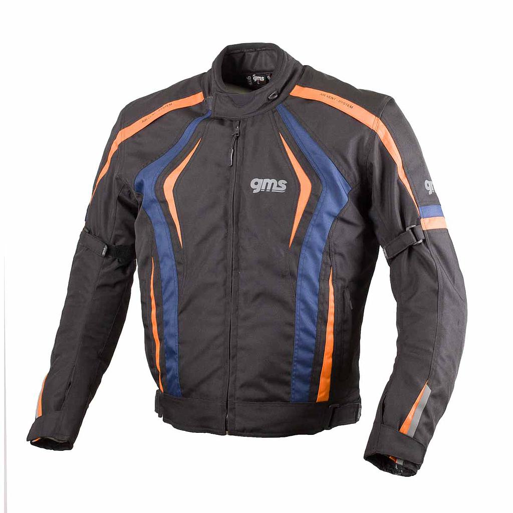 Campera Pace negro-azul-naranja