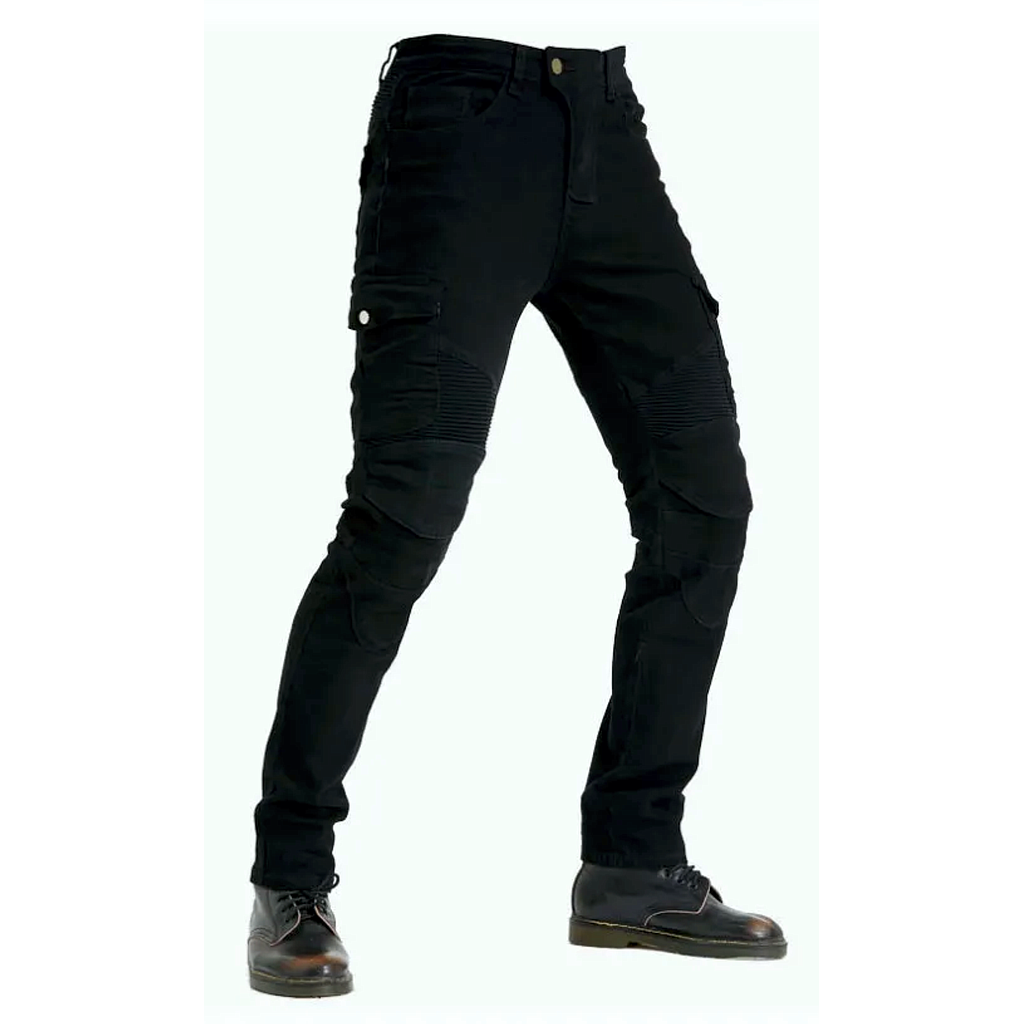 Pantalon Jean Cargo Negro