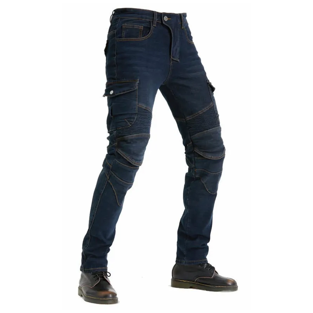 Pantalon Jean Cargo Azul